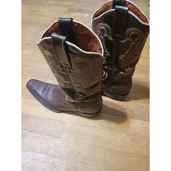 Rio Grande Limited edition 27.5  8.5 US square toe  two tone  brown‎ embroidered - Picture 5 of 10